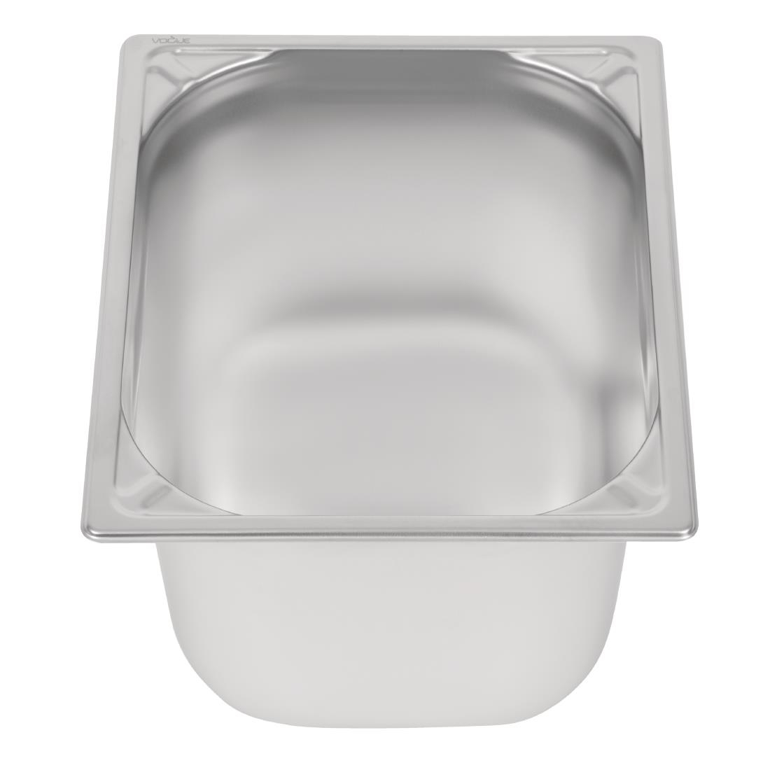Vogue Heavy Duty Stainless Steel 1/2 Gastronorm Pan 200mm
