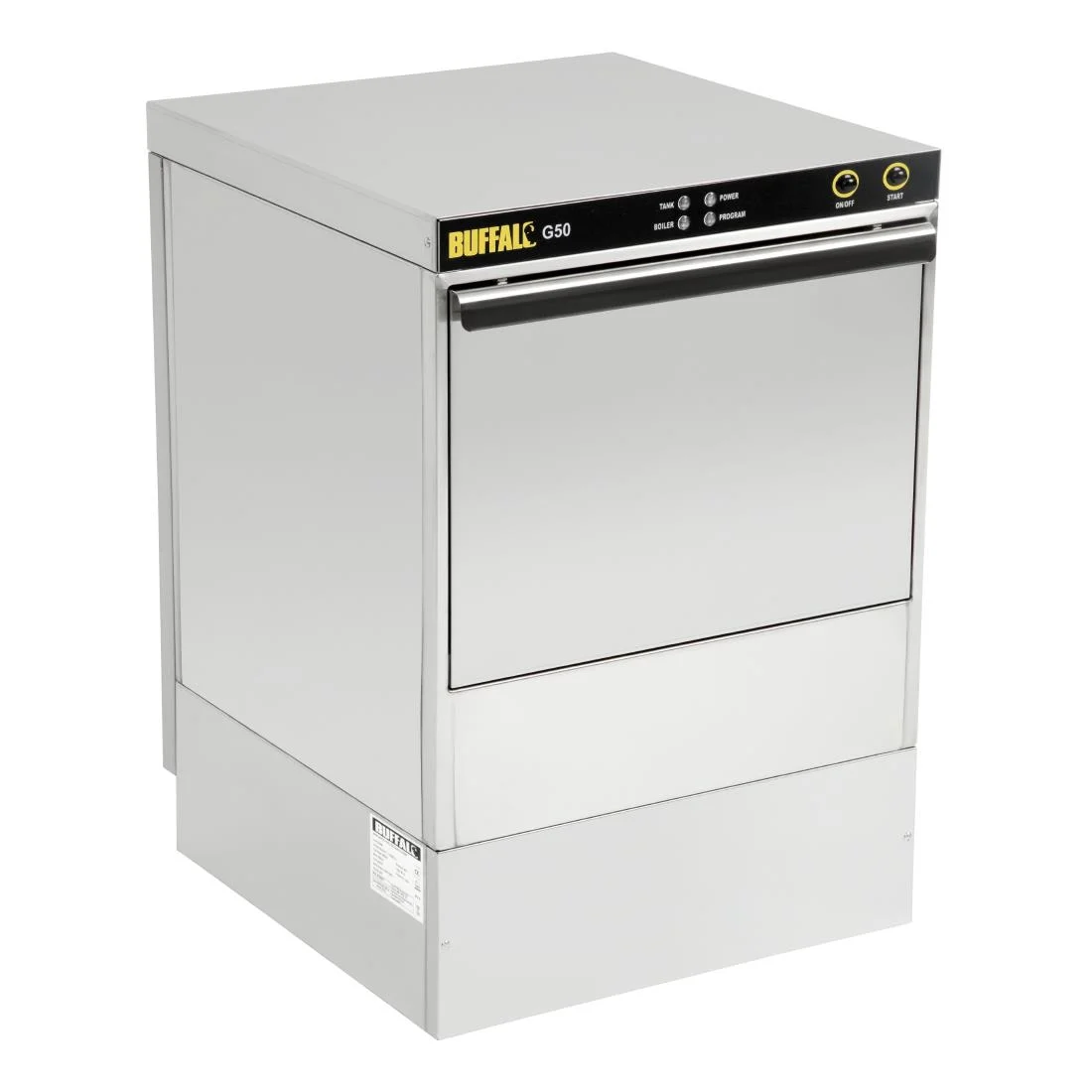 Buffalo Undercounter Glasswasher with Drain Pump 500x500mm Baskets - Image 2