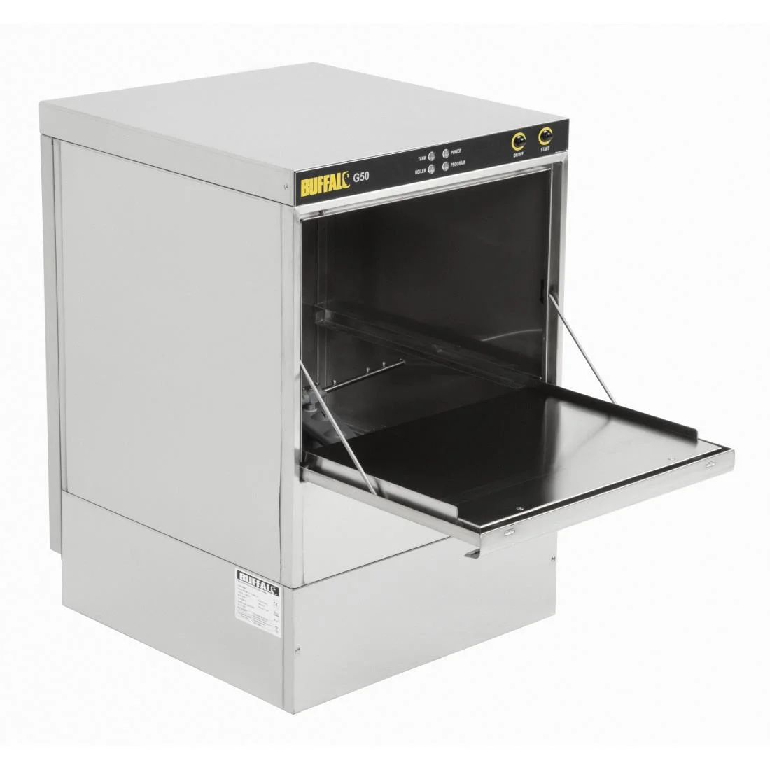 Buffalo Undercounter Glasswasher with Drain Pump 500x500mm Baskets - Image 5