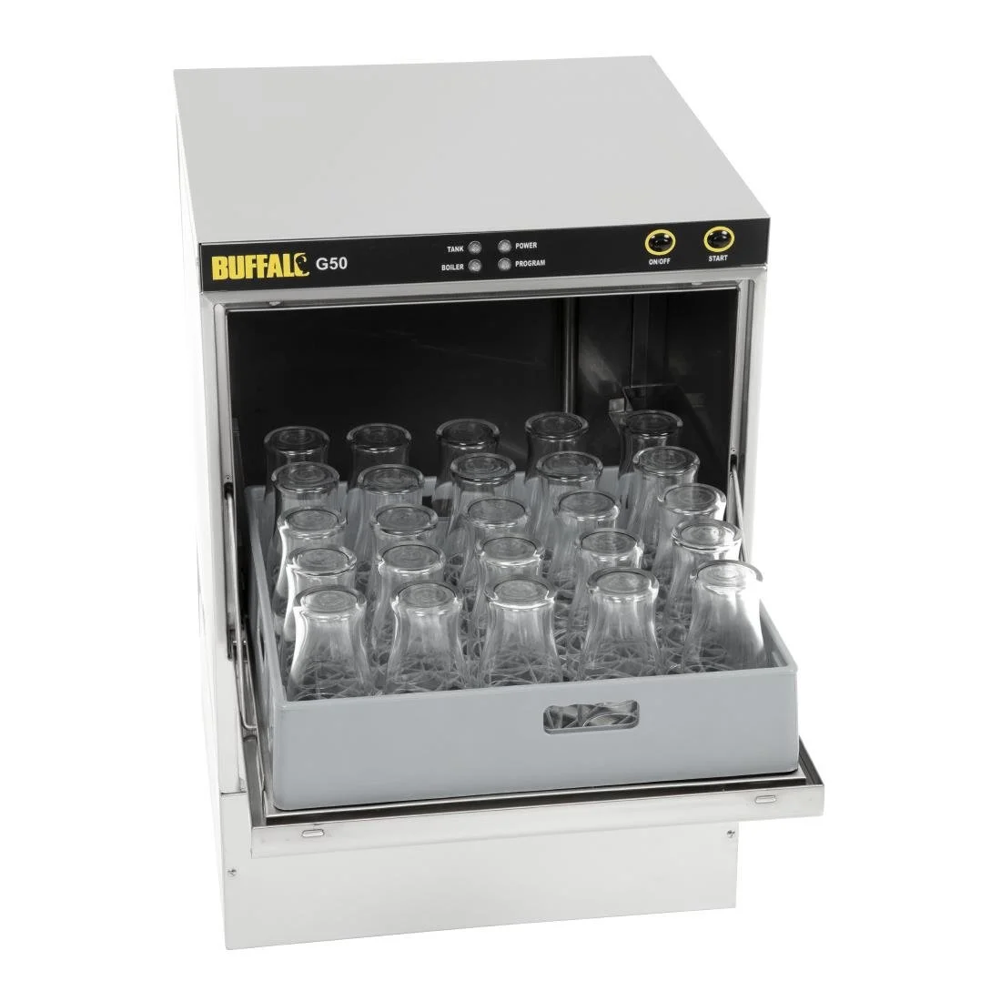 Buffalo Undercounter Glasswasher with Drain Pump 500x500mm Baskets - Image 8