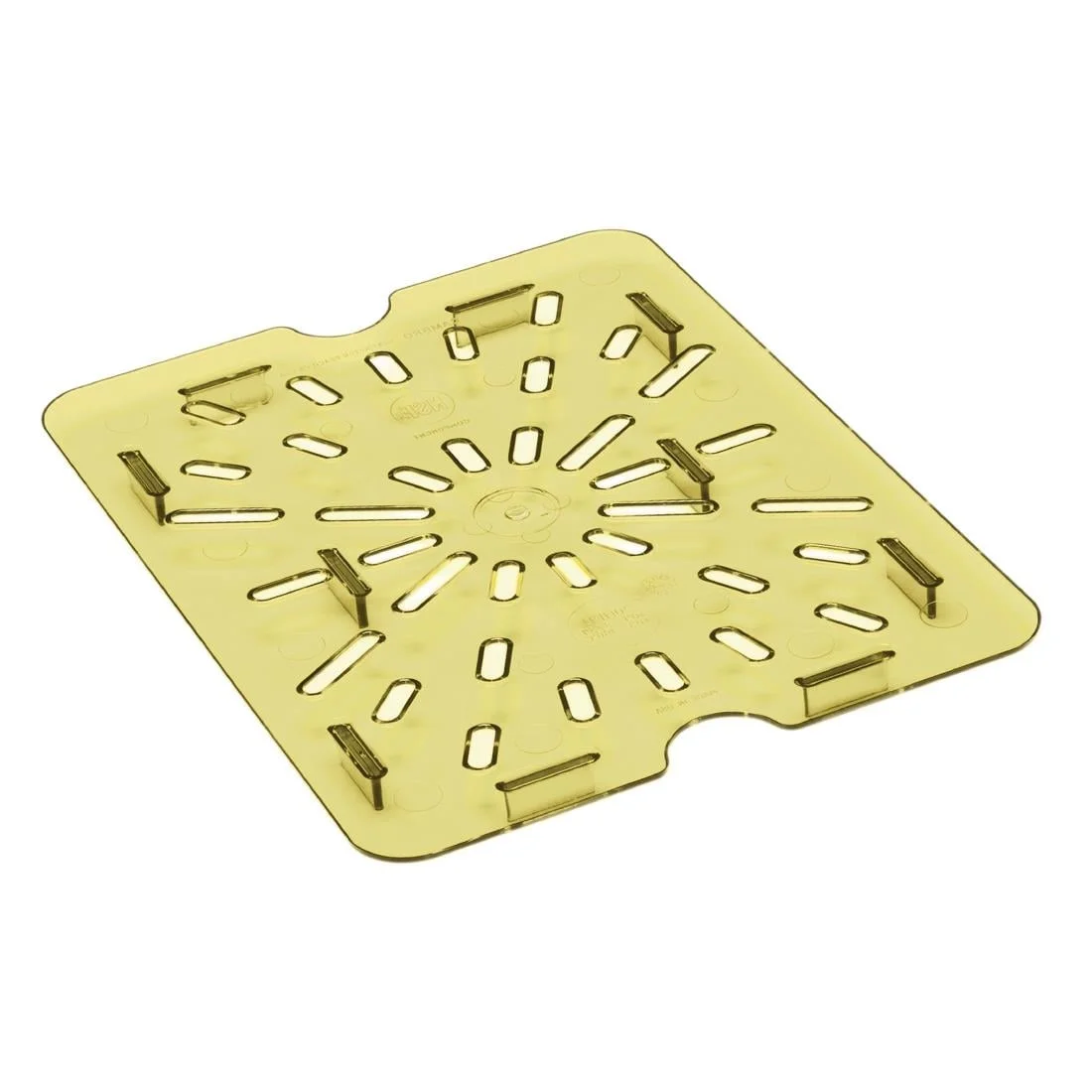 Cambro High Heat Polycarbonate 1/2 Gastronorm Drain Plate
