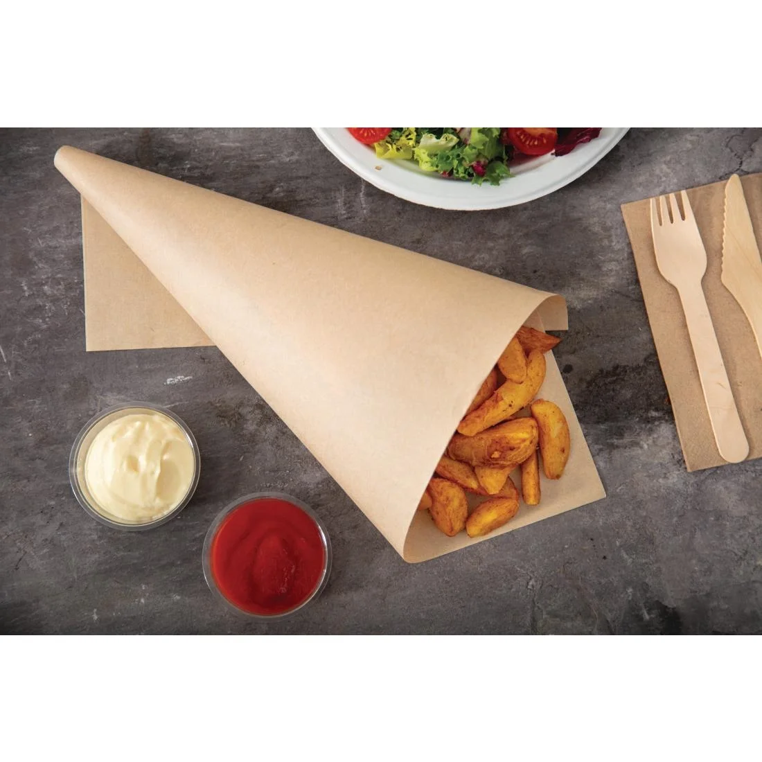 Vegware Compostable Unbleached Greaseproof Paper 380 x 275mm - Image 3