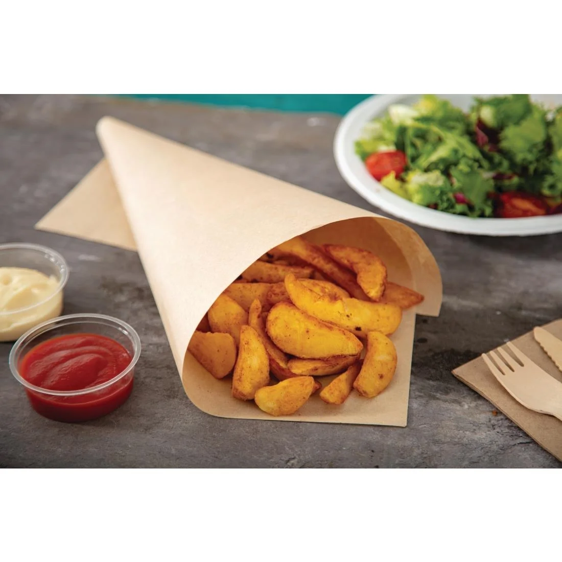 Vegware Compostable Unbleached Greaseproof Paper 380 x 275mm - Image 4