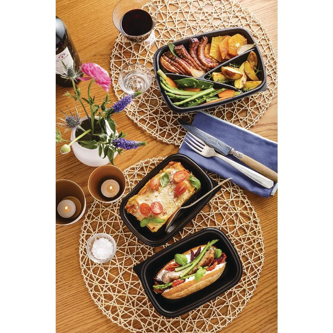 Fastpac Small Rectangular Food Containers 500ml (300 Pack) - Image 2