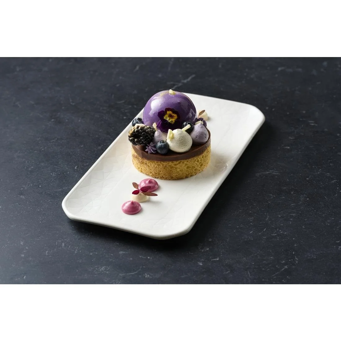 Churchill Alchemy Abstract White Shallow Oblong Trays 265mm (6 Pack) - Image 2