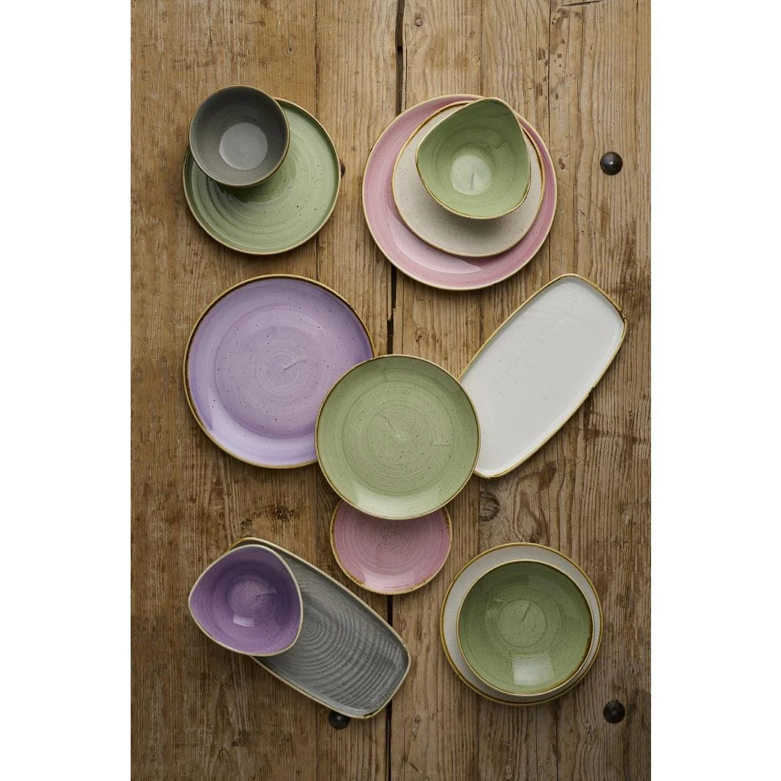 Churchill Stonecast Sage Green Coupe Plates 288mm (12 Pack) - Image 2