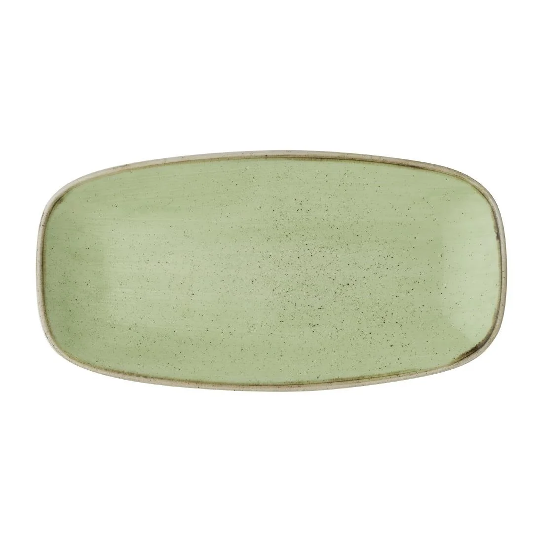 Churchill Stonecast Sage Green Chefs' Oblong Plates 298mm (12 Pack)