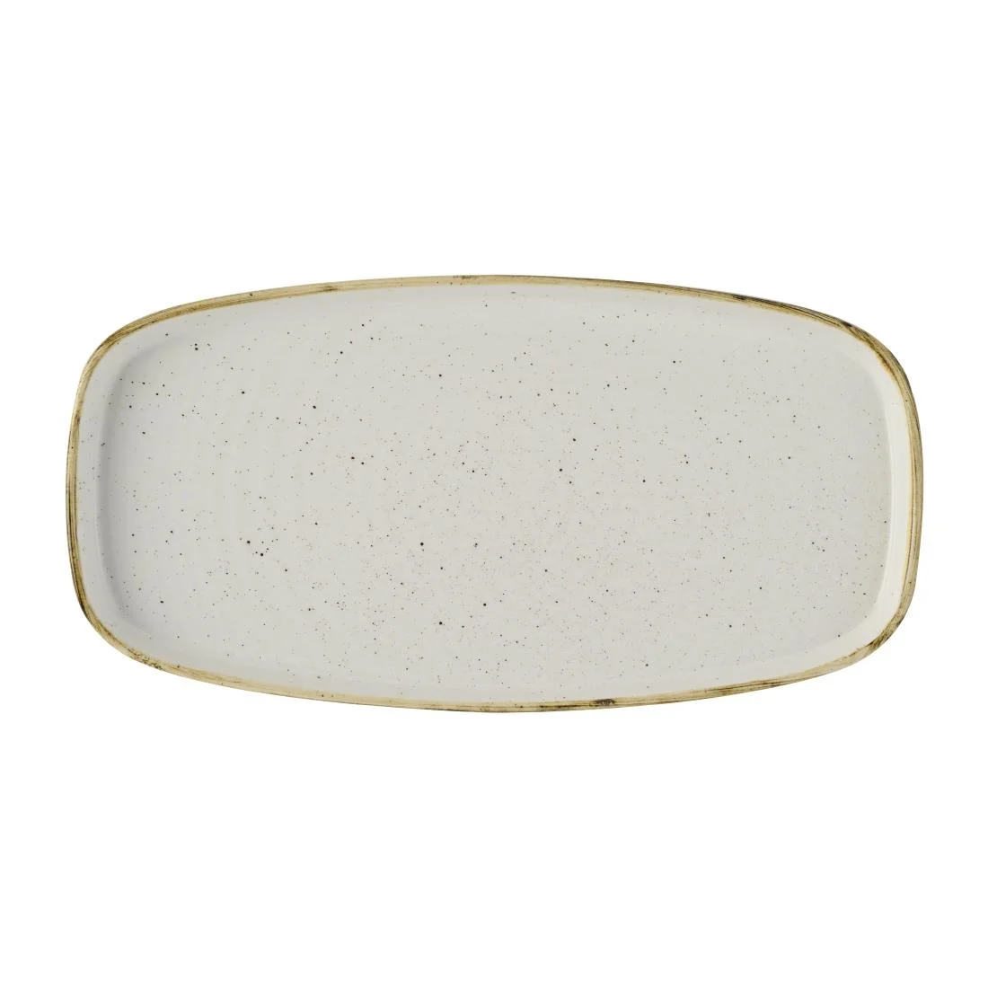 Churchill Stonecast Barley White Chefs' Walled Oblong Plates 300mm (6 Pack)