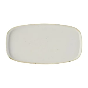 Churchill Stonecast Barley White Chefs' Walled Oblong Plates 350mm (6 Pack)