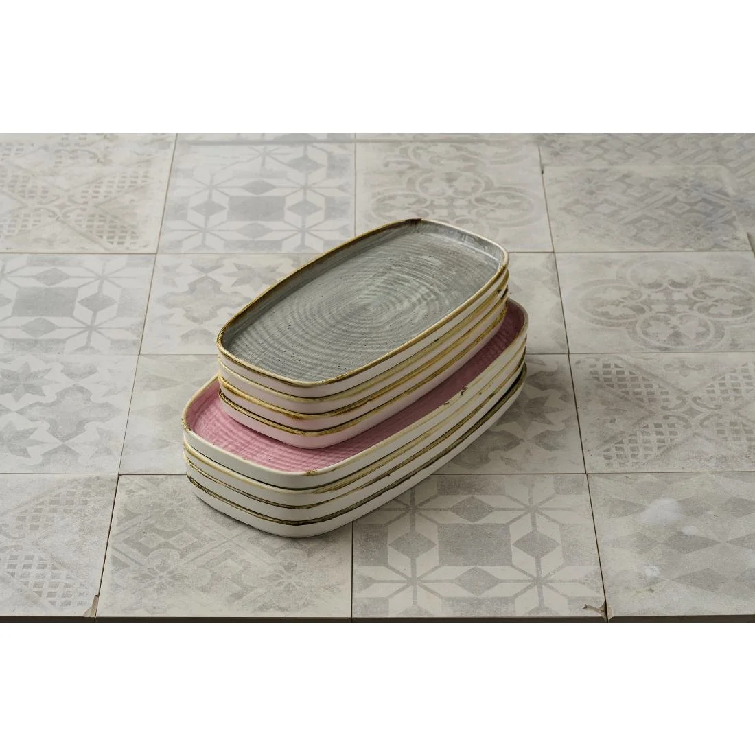 Churchill Stonecast Peppercorn Grey Chefs' Walled Oblong Plates 300mm (12 Pack) - Image 5