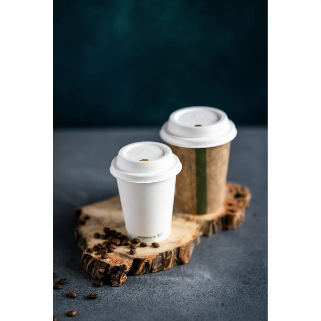 Vegware Hot Cup Lid Moulded Fibre 79-Series (Pack of 1000) - Image 3