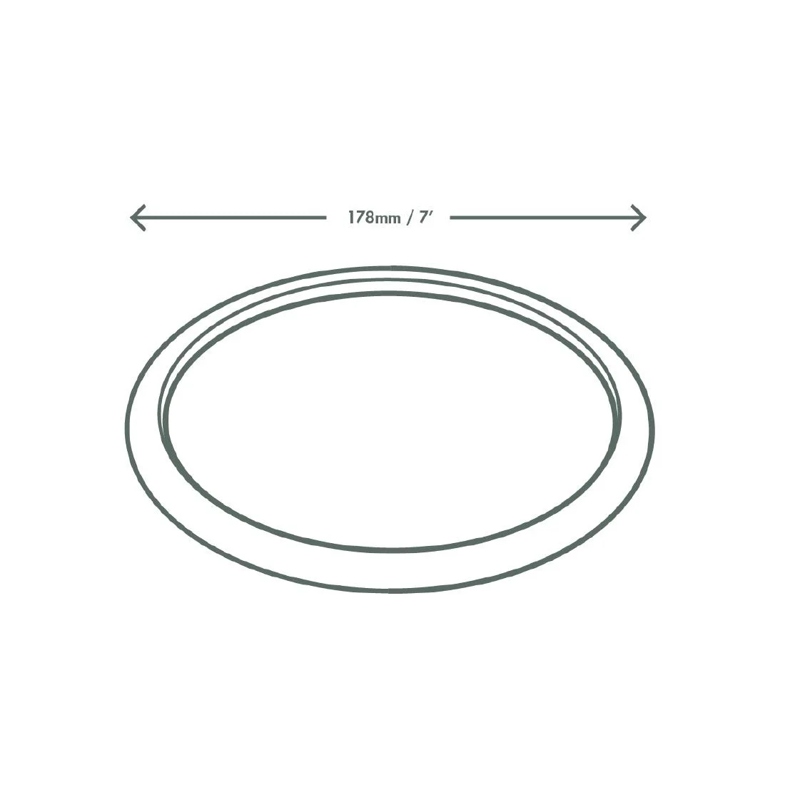 Vegware Compostable Nourish Moulded Fibre Plate Natural 7"/178mm (Pack of 500) - Image 2