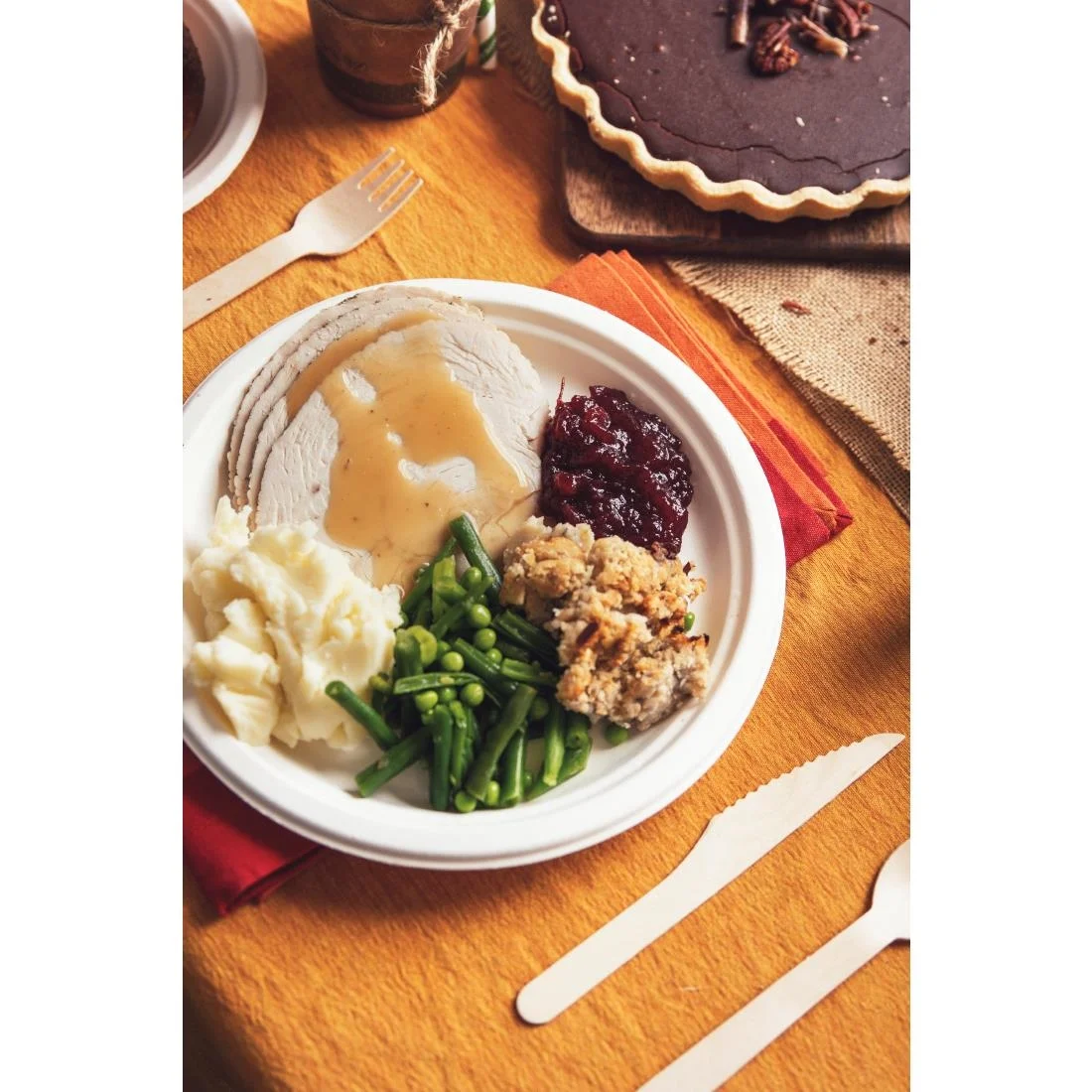 Vegware Compostable Nourish Moulded Fibre Plate Natural 9"/226mm (Pack of 500) - Image 3