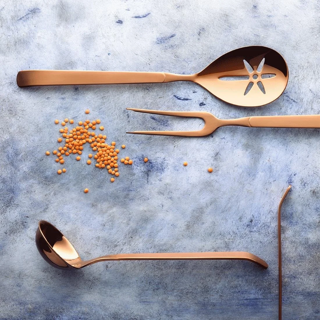 Amefa Buffet Slotted Serving Spoon Copper (6 Pack) - Image 2