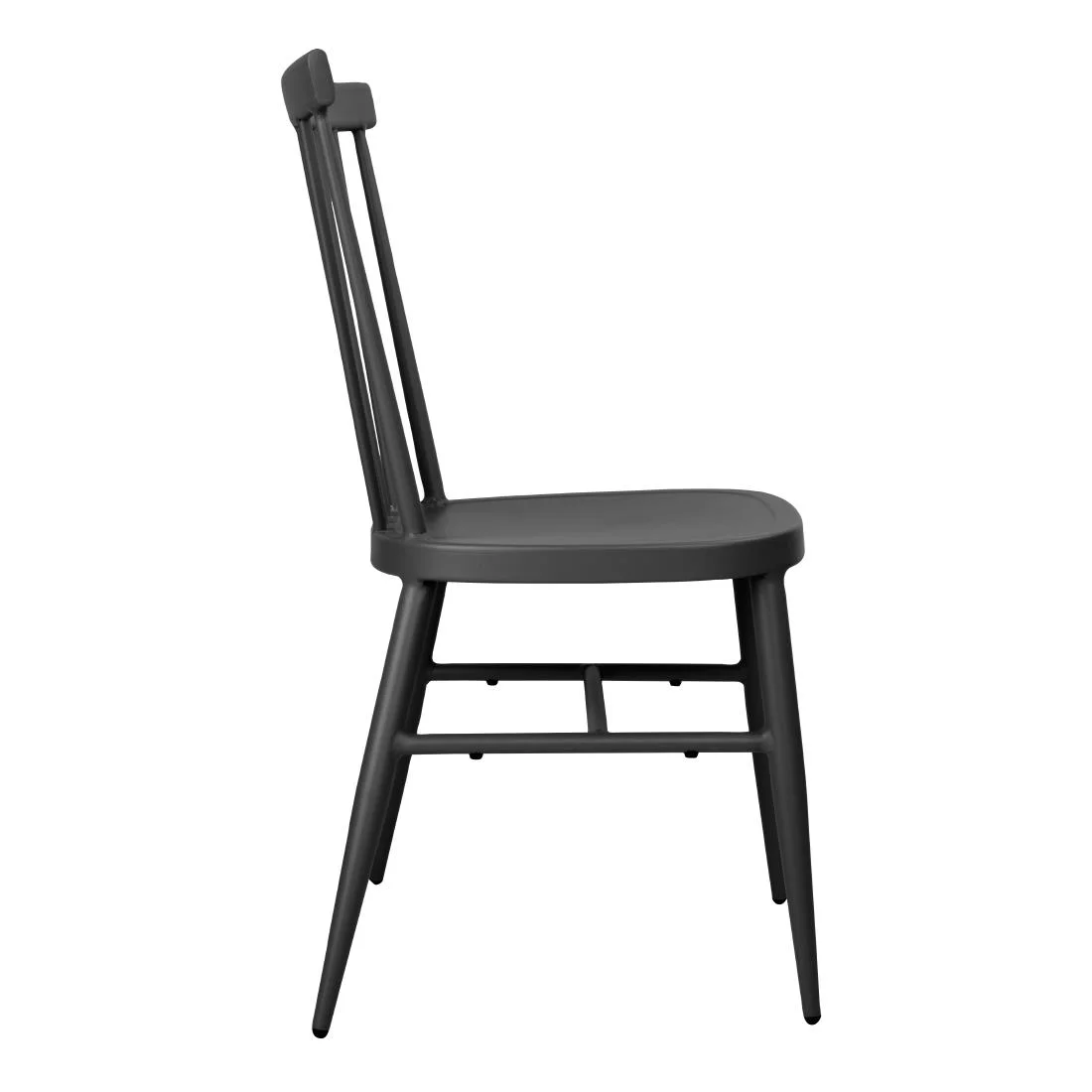 Bolero Windsor Aluminium Black Chairs (Pack of 4) - Image 2