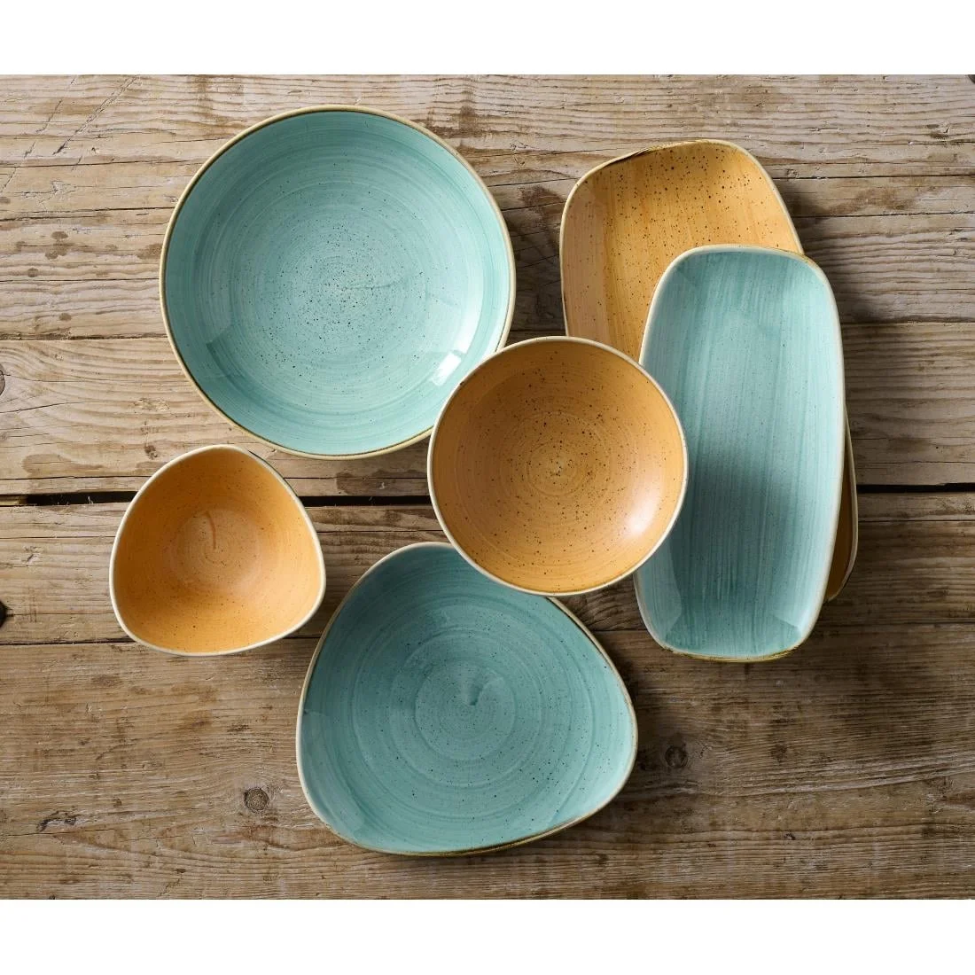 Churchill Stonecast Tangerine Triangle Bowls 235mm (12 Pack) - Image 3