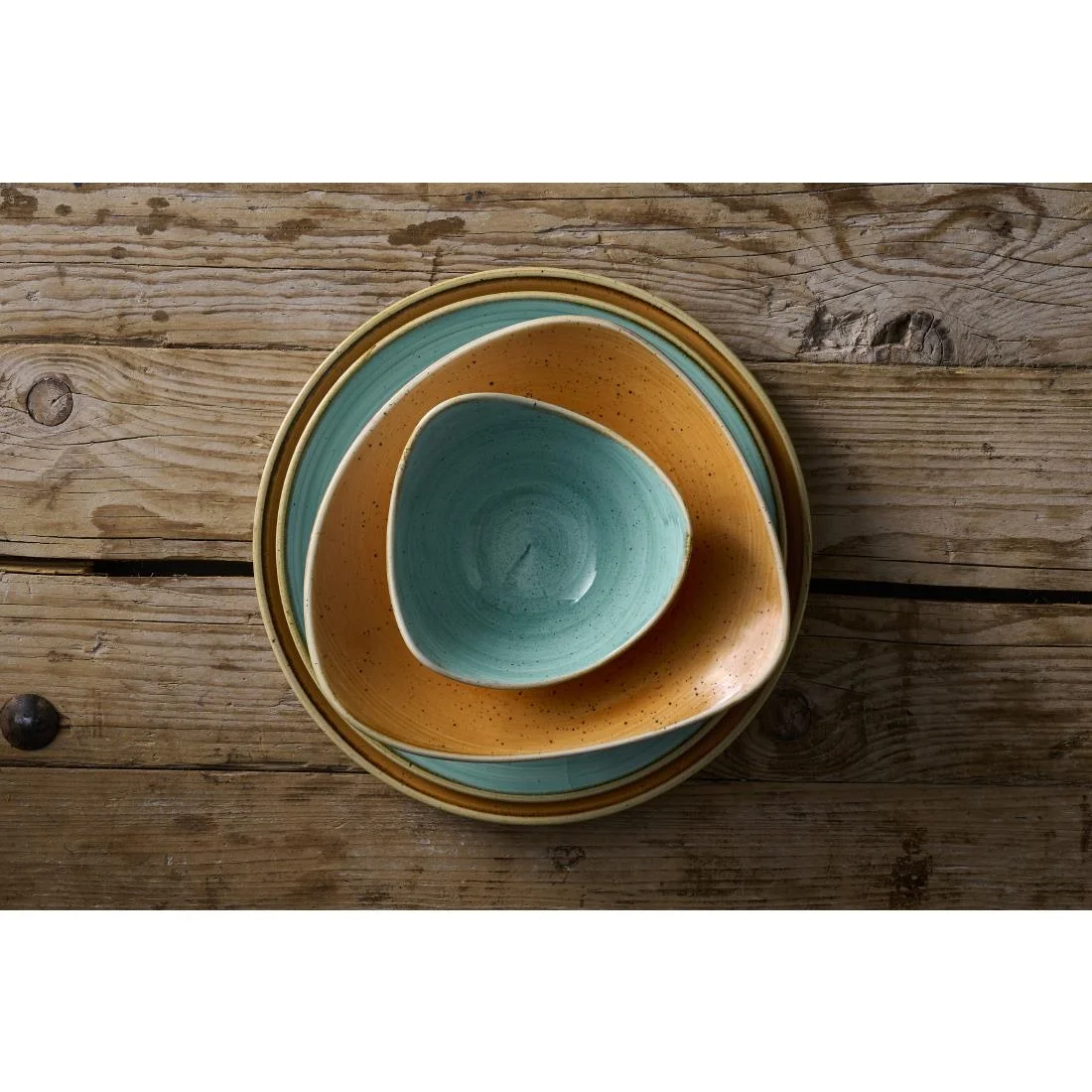 Churchill Stonecast Tangerine Coupe Plates 288mm (12 Pack) - Image 5