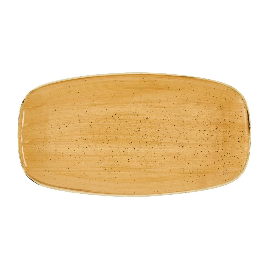 Churchill Stonecast Tangerine Chefs' Oblong Plates No. 4- 355 x 189mm (6 Pack)