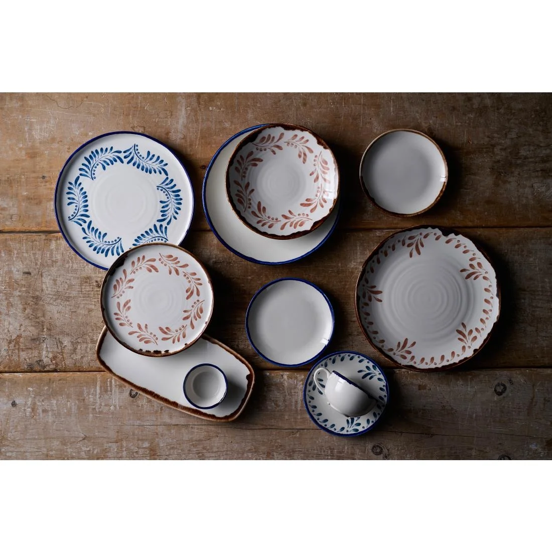 Dudson Harvest Mediterranean Terracotta Round Walled Plates 260mm (6 Pack) - Image 4
