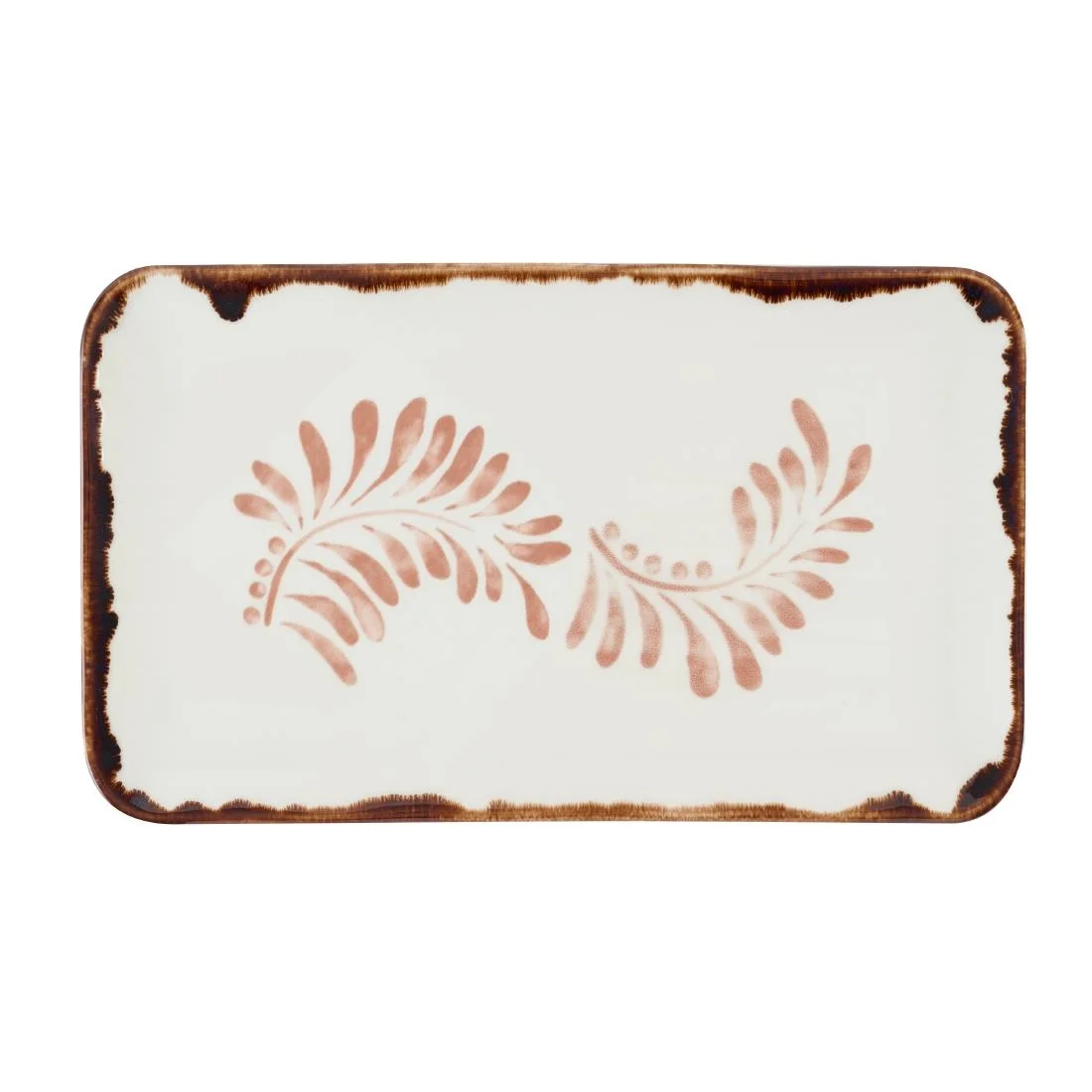 Dudson Harvest Mediterranean Terracotta Rectangular Plates 270x160mm (12 Pack)