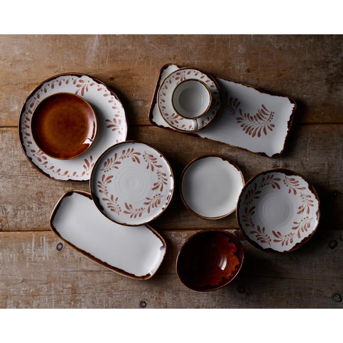 Dudson Harvest Mediterranean Terracotta Rectangular Plates 270x160mm (12 Pack) - Image 5