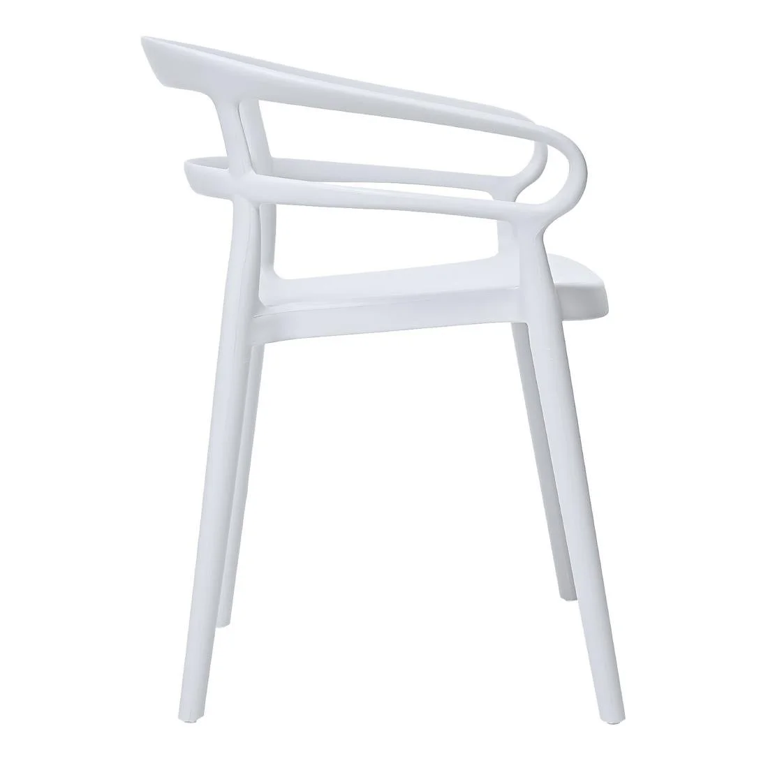Bolero Mateo Café Chairs White (2 Pack) - Image 2