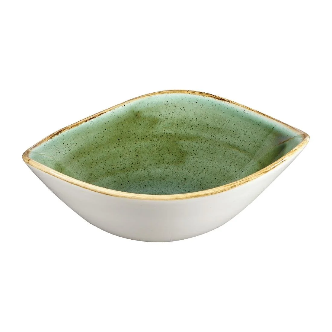 Churchill Stonecast Triangular Bowls Samphire Green 185mm (12 Pack) - Image 2