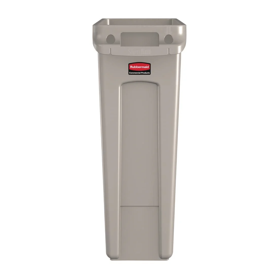 Rubbermaid Slim Jim Bin with Venting Channels Beige 87Ltr - Image 2