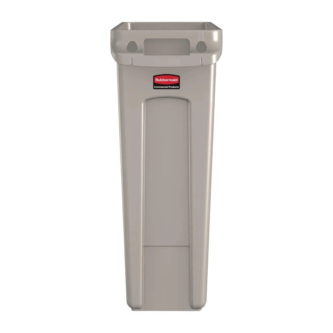 Rubbermaid Slim Jim Bin with Venting Channels Beige 87Ltr - Image 2
