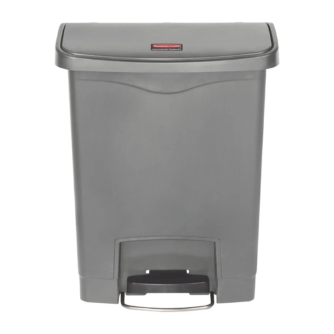 Rubbermaid Slim Jim Front Step-On Pedal Bin Grey 30Ltr
