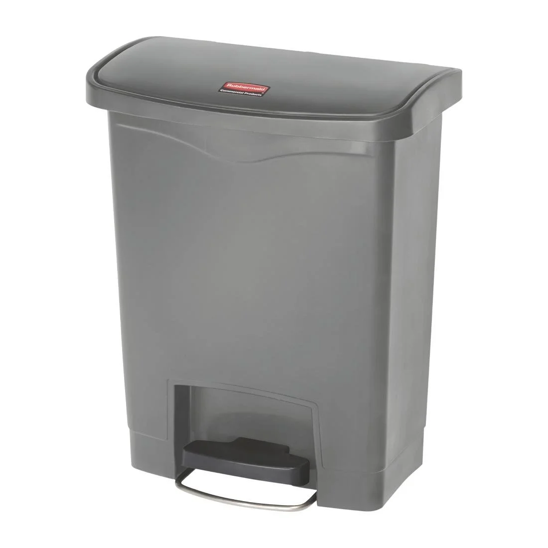 Rubbermaid Slim Jim Front Step-On Pedal Bin Grey 30Ltr - Image 2