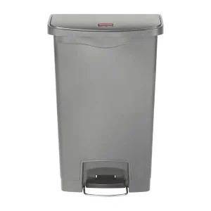 Rubbermaid Slim Jim Front Step-On Pedal Bin Grey 50Ltr
