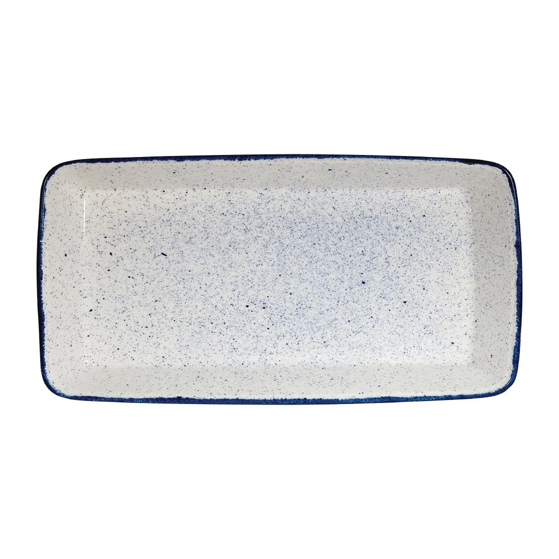 Churchill Stonecast Hints Rectangular Baking Dishes Indigo Blue 325 x 530mm (2 Pack)