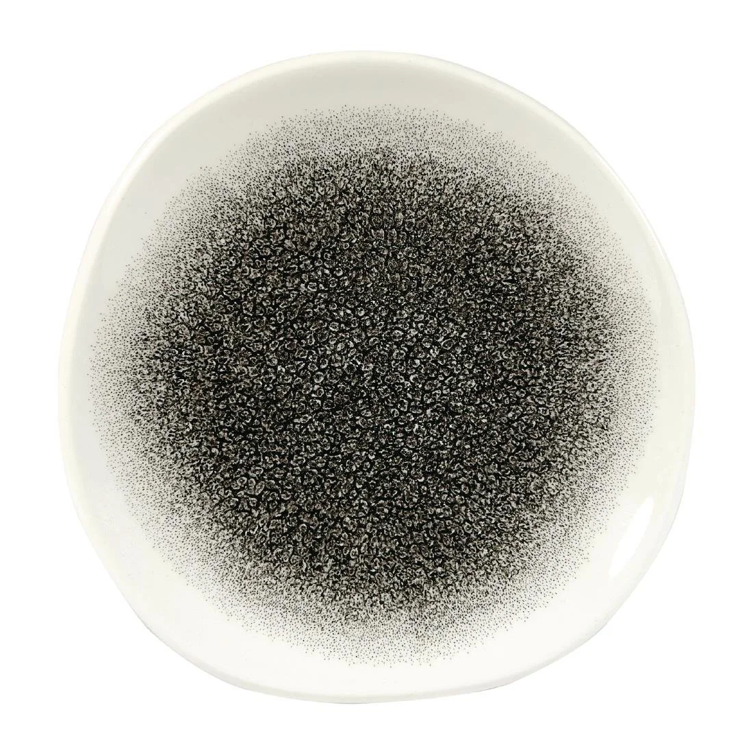 Churchill Studio Prints Raku Round Trace Plates Quartz Black 186mm (12 Pack)