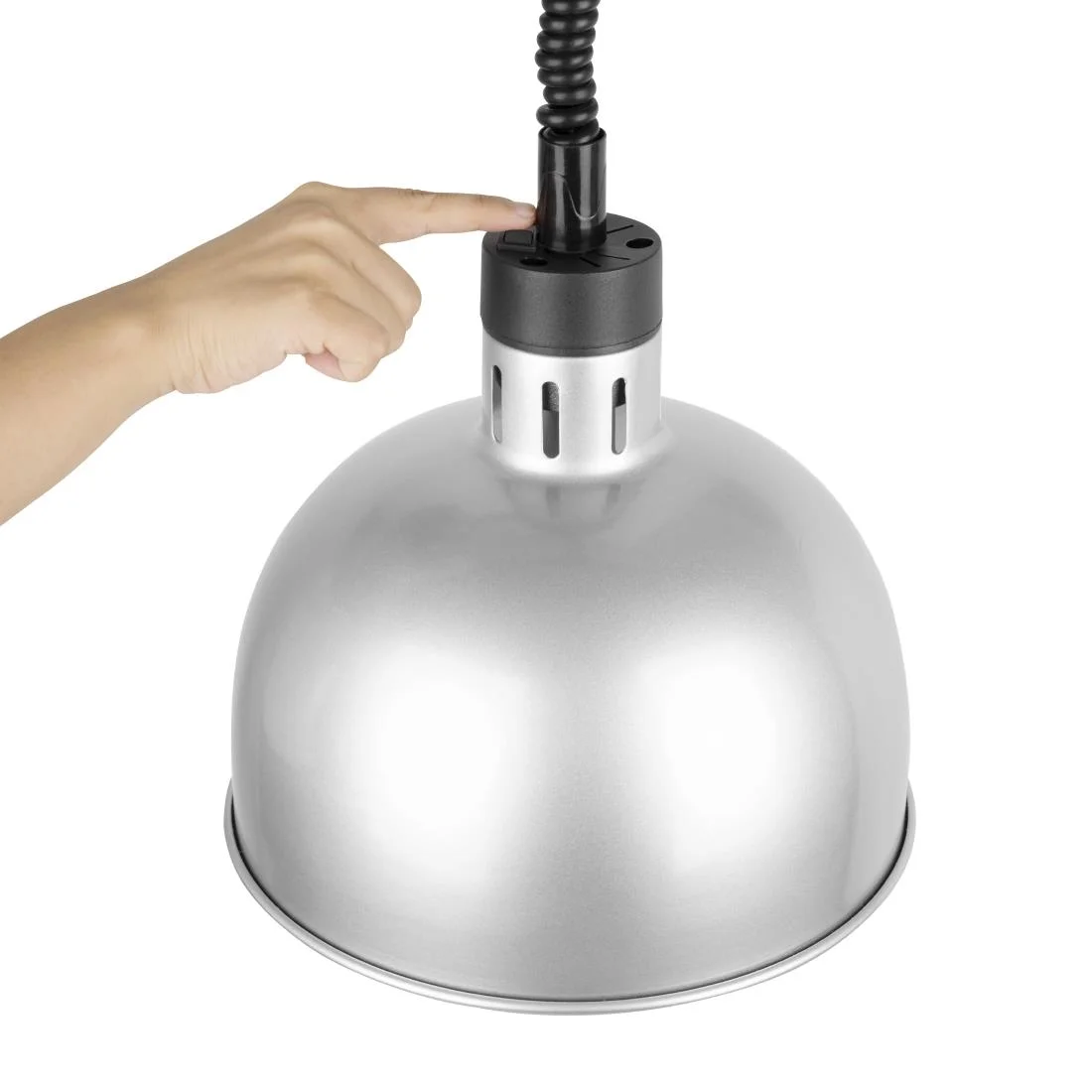 Buffalo Retractable Dome Heat Lamp Silver 2.5kW - Image 5