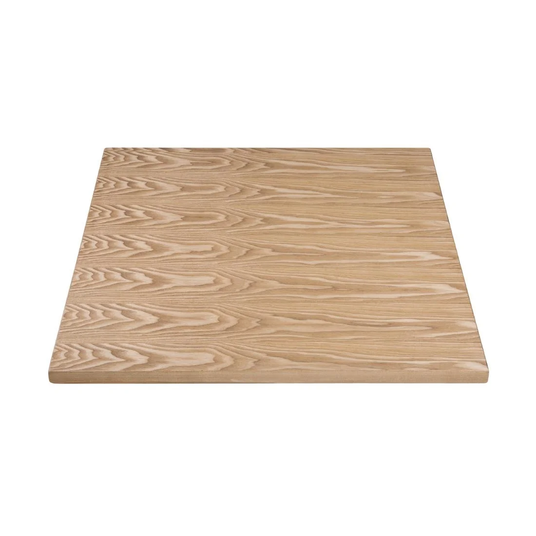 Bolero Pre-drilled Square Table Top Natural Ash Veneer 700mm - Image 2