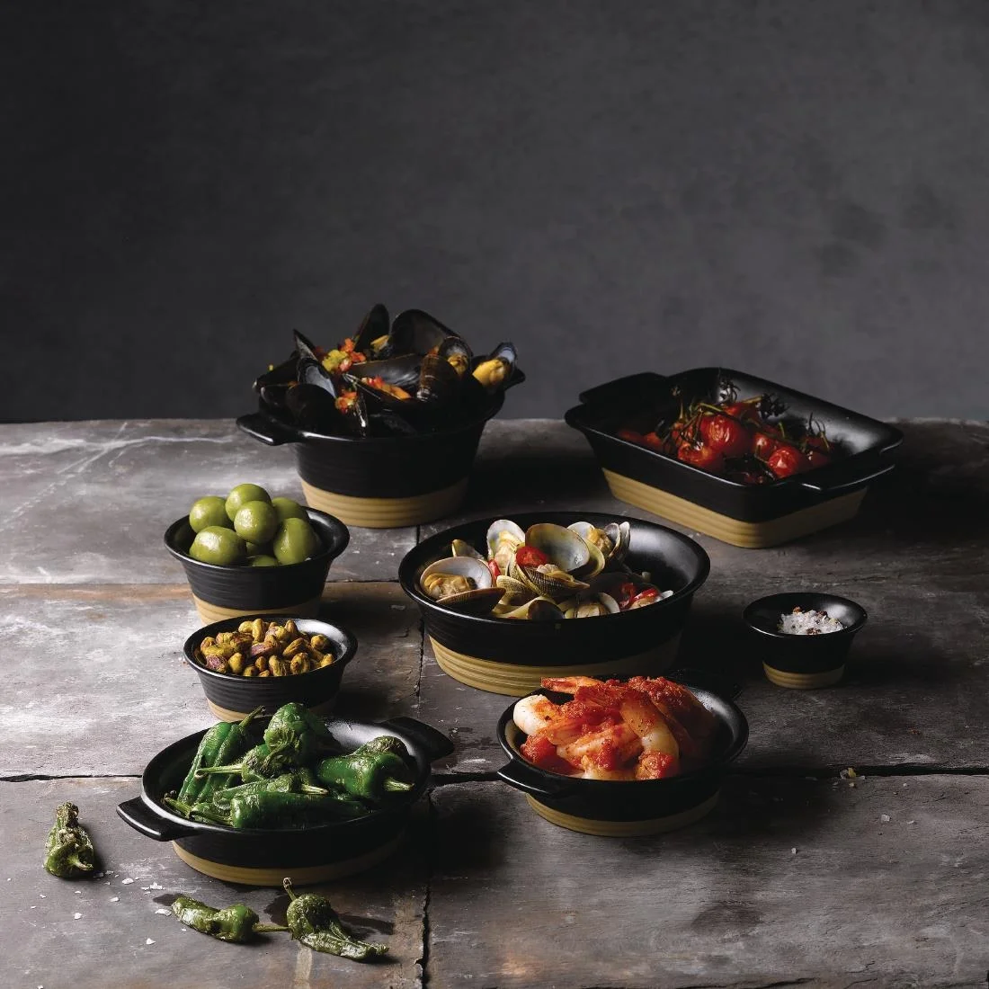 Churchill Black Igneous Stoneware Pie Dishes 160mm (6 Pack) - Image 3