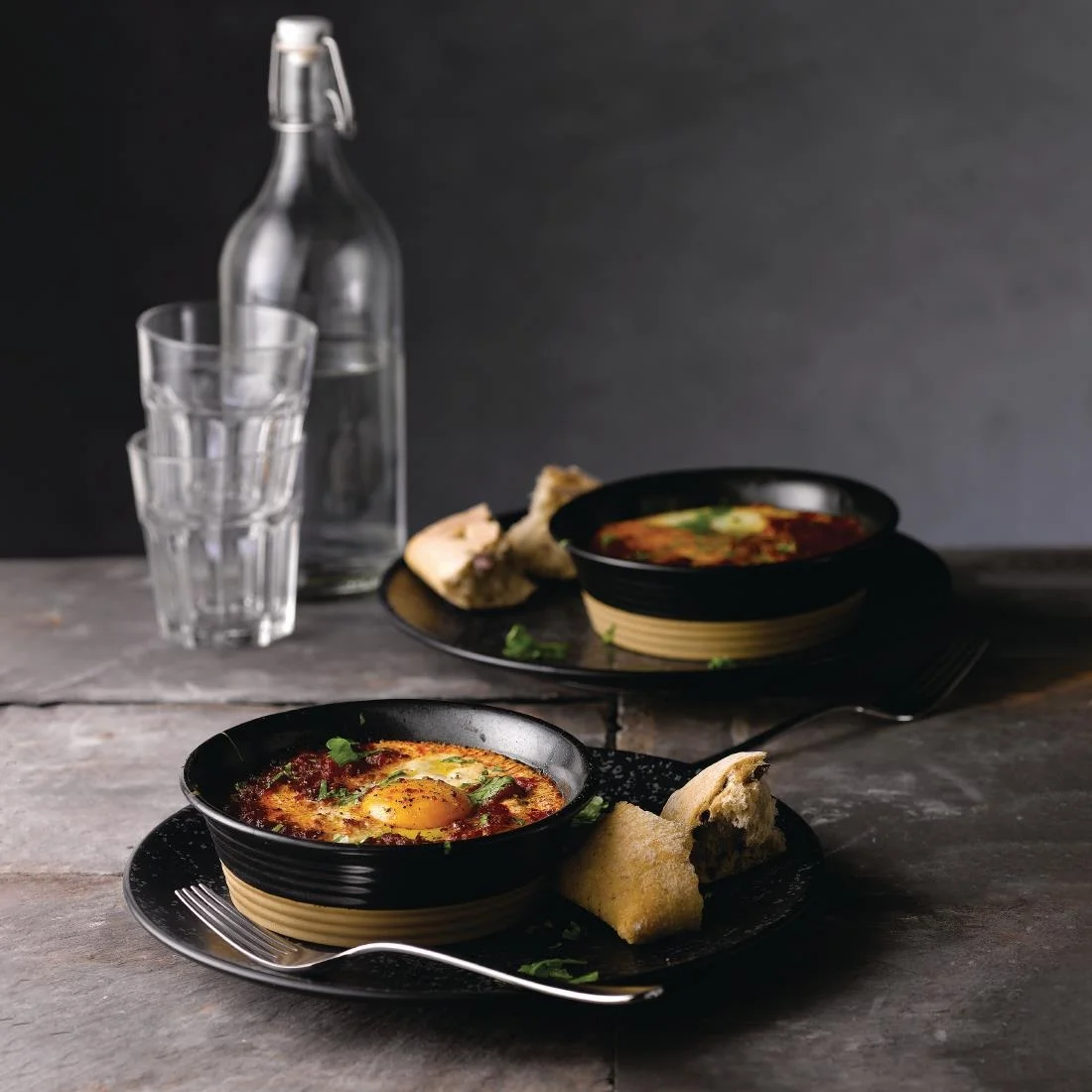 Churchill Black Igneous Stoneware Pie Dishes 160mm (6 Pack) - Image 4