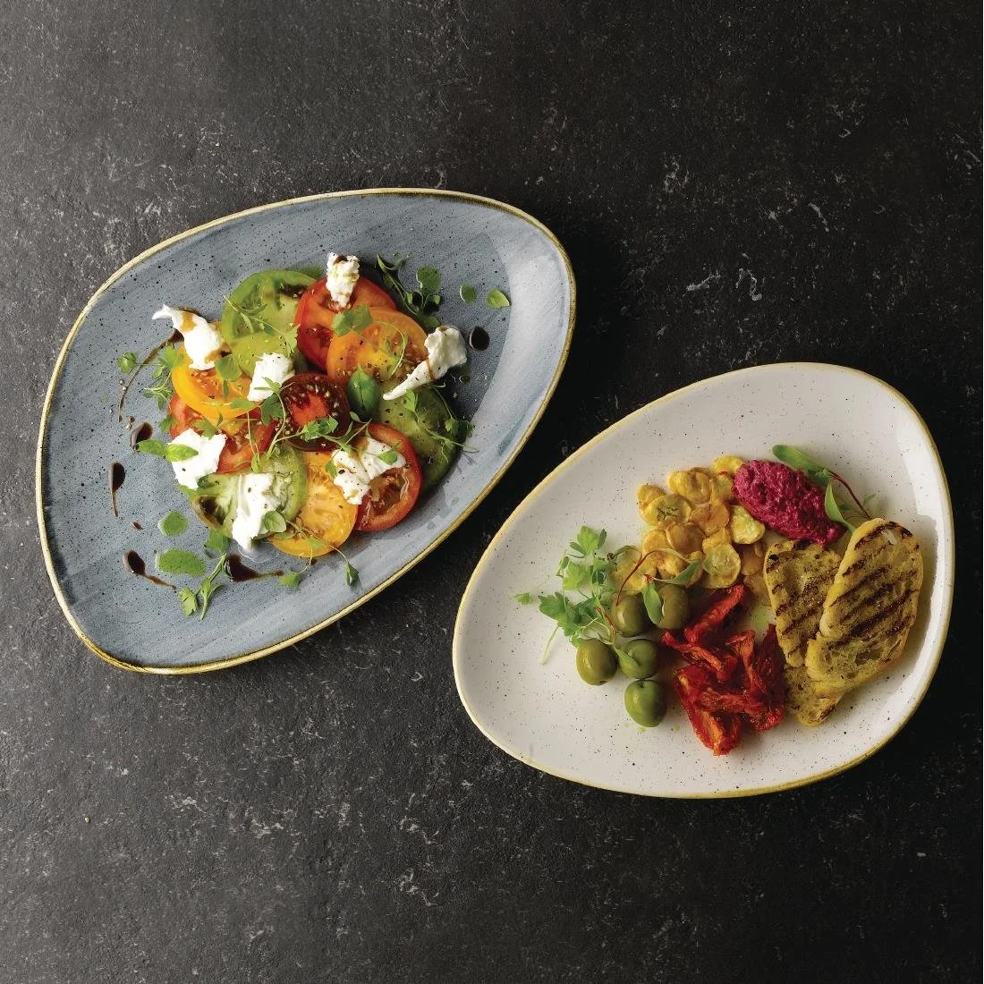 Churchill Stonecast Triangular Plates Barley White 265mm (12 Pack) - Image 2