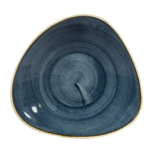 Churchill Stonecast Triangular Shallow Bowls Blueberry 210mm (12 Pack)