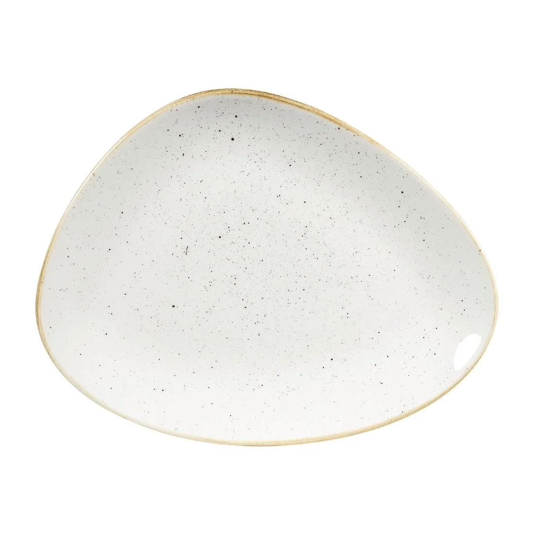 Churchill Stonecast Triangular Plates Barley White 265mm (12 Pack)