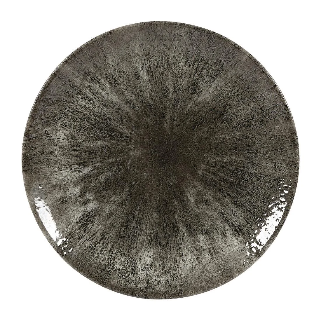 Churchill Stone Quartz Black Evolve Coupe Plates 260mm (12 Pack)