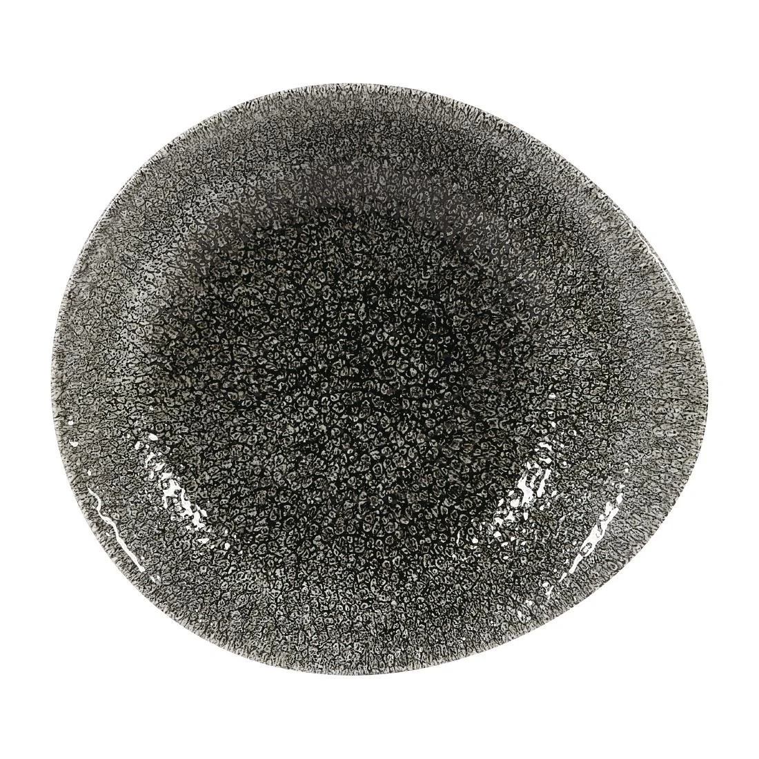 Churchill Raku Round Dishes Quartz Black 185mm (12 Pack)