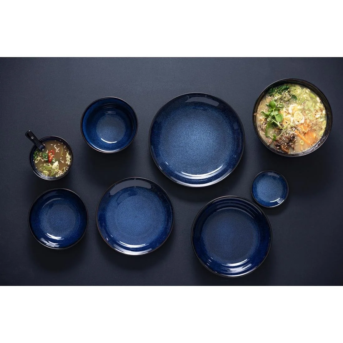 Olympia Luna Midnight Blue Footed Bowls 115mm (8 Pack) - Image 3