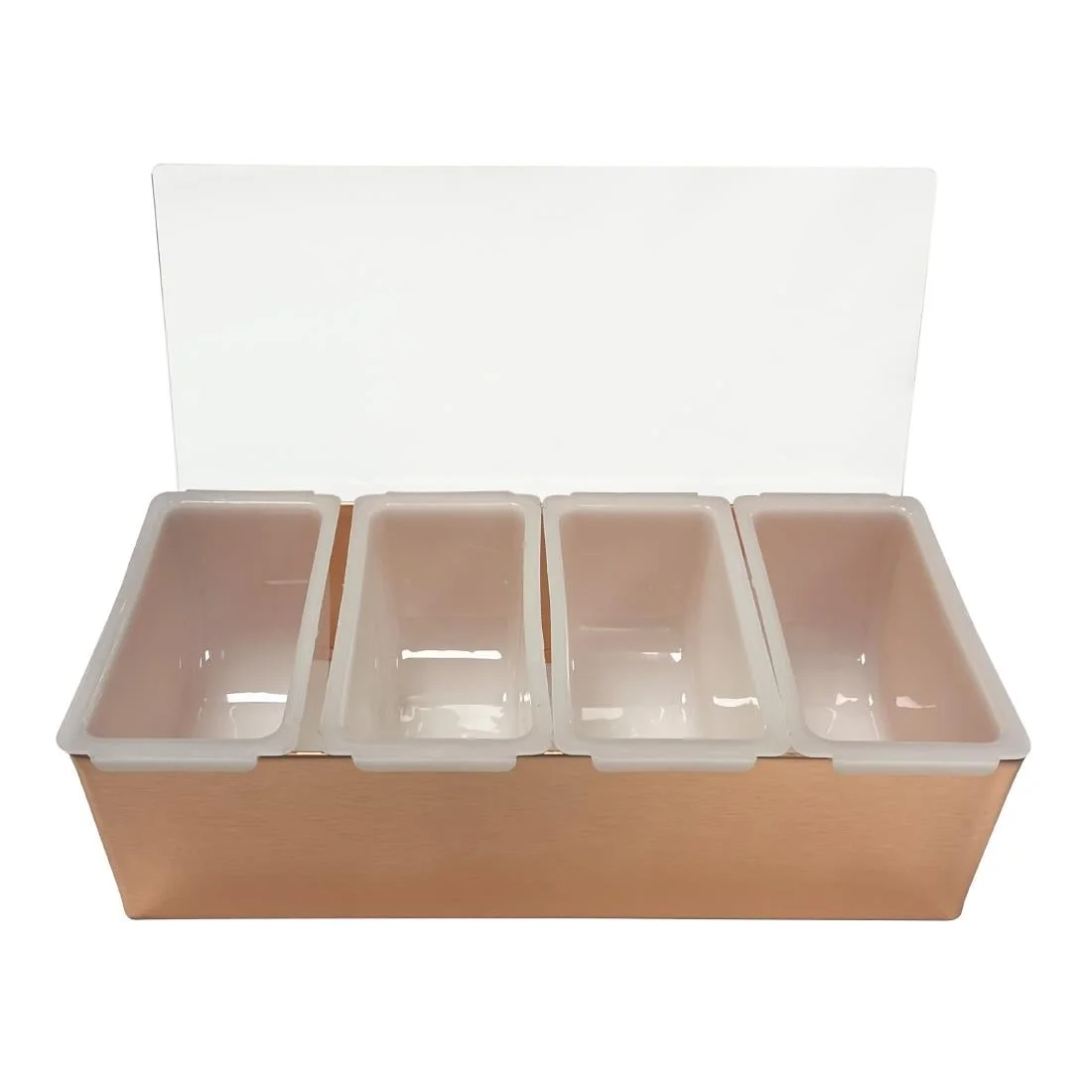 Beaumont 4 Compartment Condiment Holder Copper Plated - Image 2