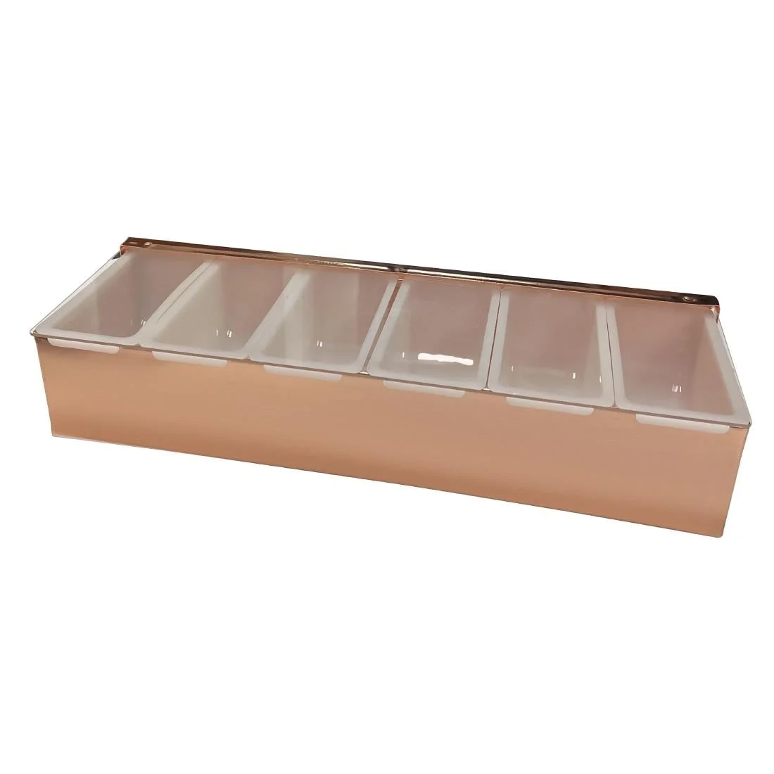Beaumont 6 Compartment Condiment Holder Copper Plated