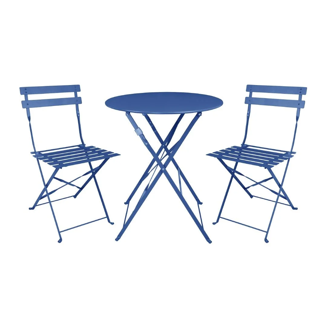 Bolero Perth Pavement Style Round Table Dark Navy - Image 5