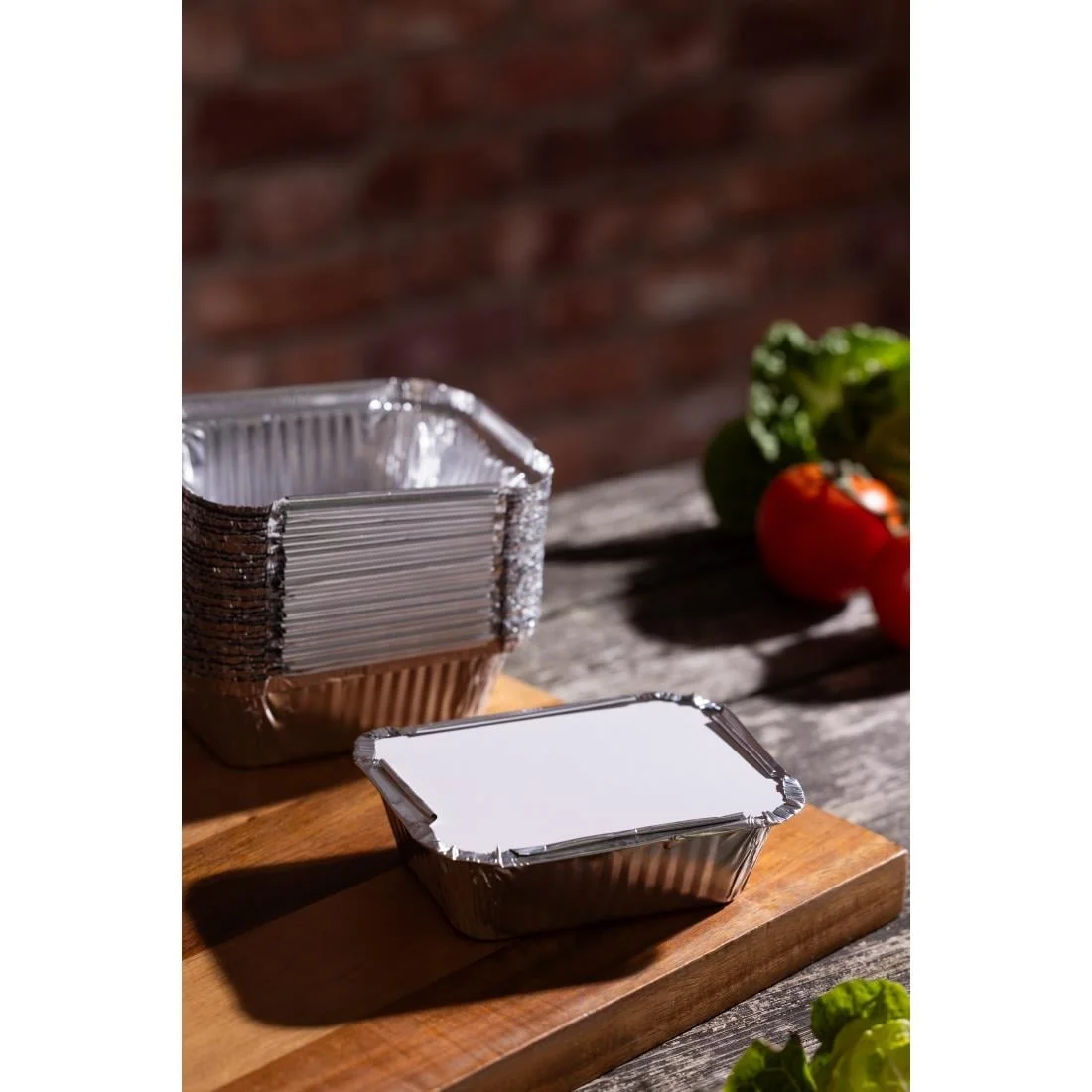 Fiesta Recyclable Paper Lids for 250ml Foil Containers (1000 Pack) - Image 3