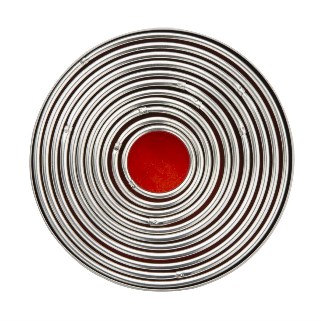 Vogue Round Plain Pastry Cutter Set