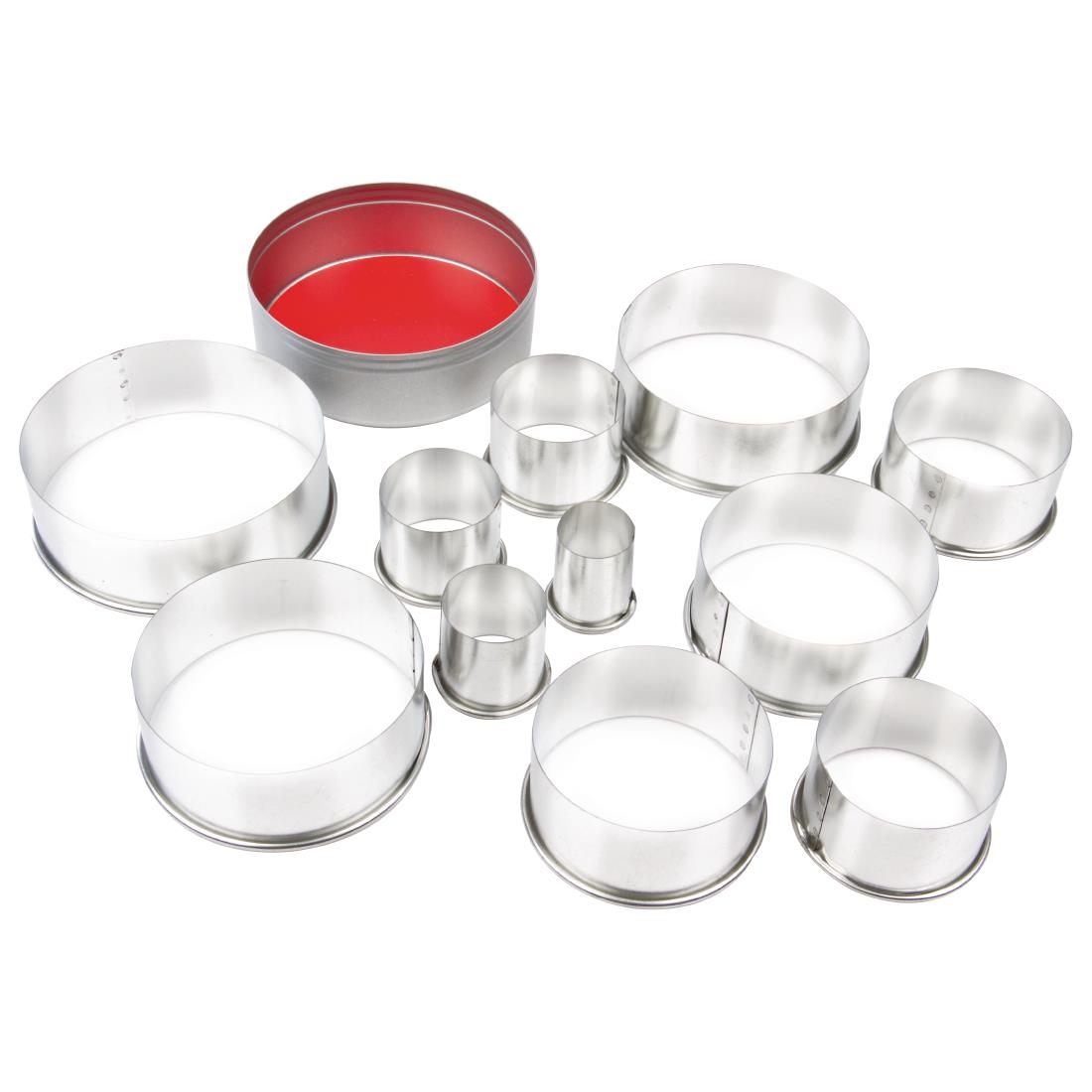 Vogue Round Plain Pastry Cutter Set